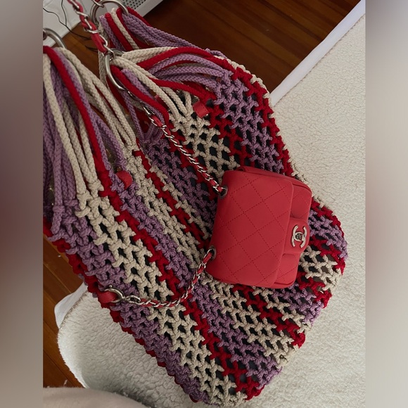 Chanel Crochet Shopping Tote with Mini Flap - Picture 13 of 16